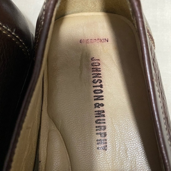 Johnston & Murphy Brown Leather Mens Slip On Loafers in Size 9. - Picture 5 of 9